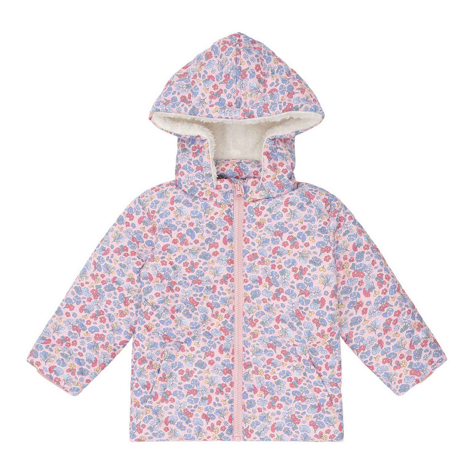 Huxbaby Heart Floral Quilted Puffer Jacket 3-5Y